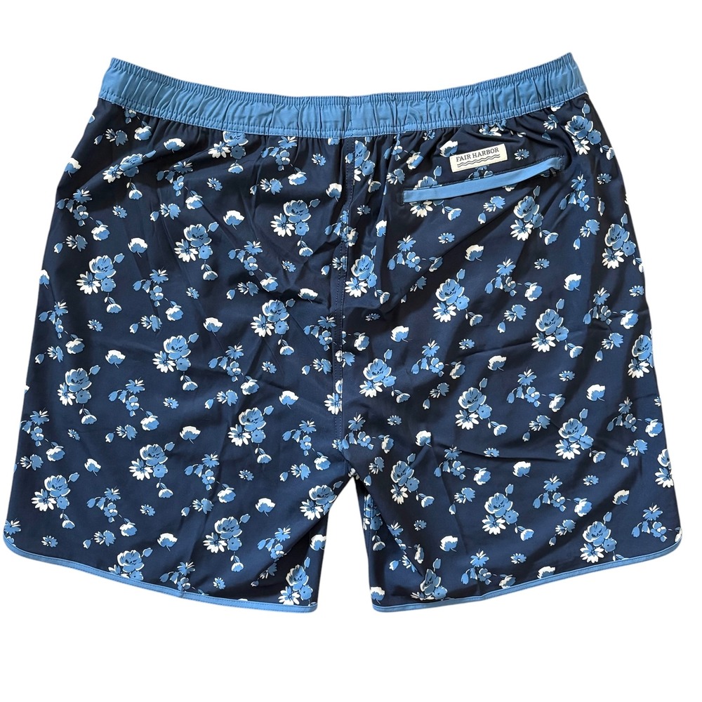 Fair Harbor Anchor Blue Floral Swim Trunks SZ XXXL ‎ 3XL Boardshorts EUC - Picture 6 of 9